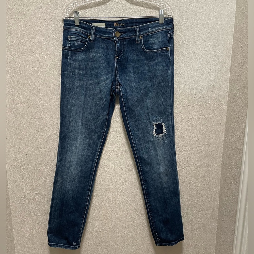 Kut Catherine Relaxed Boyfriend from the Kloth Blue Ankle Cropped
